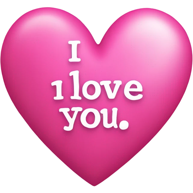 Pink heart that says I love you  emoji
