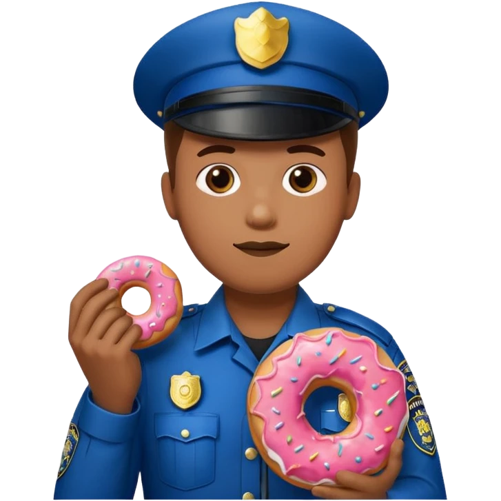 police holding donut emoji