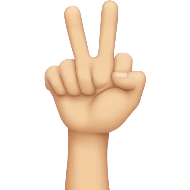 hand holding up two fingers no thumb  emoji