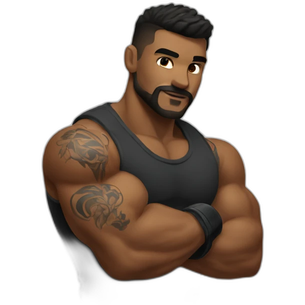a biceps with tattos emoji