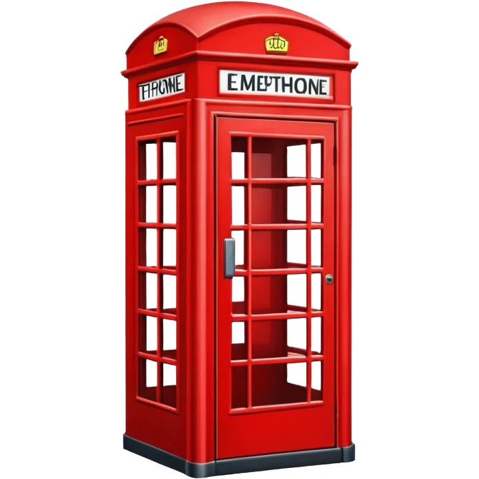 A red phone booth  emoji