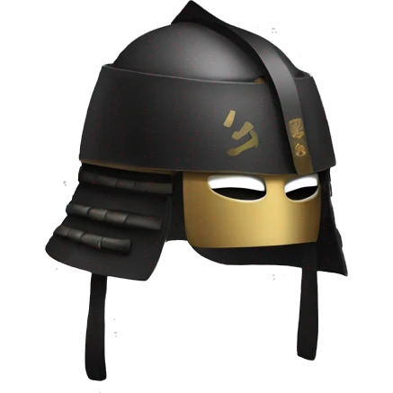 Sad samurai helmet emoji