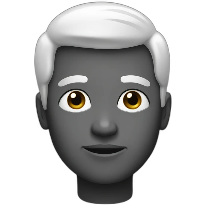 black-and-white emoji