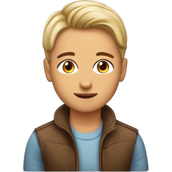 Dziewczyna z brazowymi wlosami i zielonymi oczami emoji