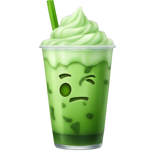 Iced matcha emoji