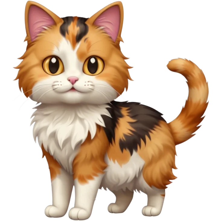 A cat in human pose emoji