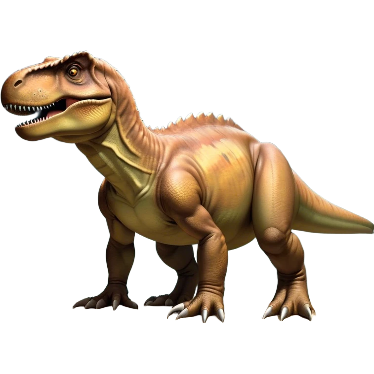 Beautiful and Majestic T-rex Portrait Emoji, Head and body resting peacefully with a serene, confident expression, showcasing its colossal, muscular form and a subtle, regal glint in its eyes, Simplified yet exquisitely endearing features, highly detailed, glowing with a soft, drowsy prehistoric light, high shine, relaxed and utterly majestic, stylized with an air of ancient splendor, soft glowing outline, capturing the essence of a beautiful and majestic T-rex that feels destined to become the next viral icon of awe-inspiring dinosaur beauty! emoji