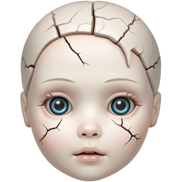 Creepy doll head emoji