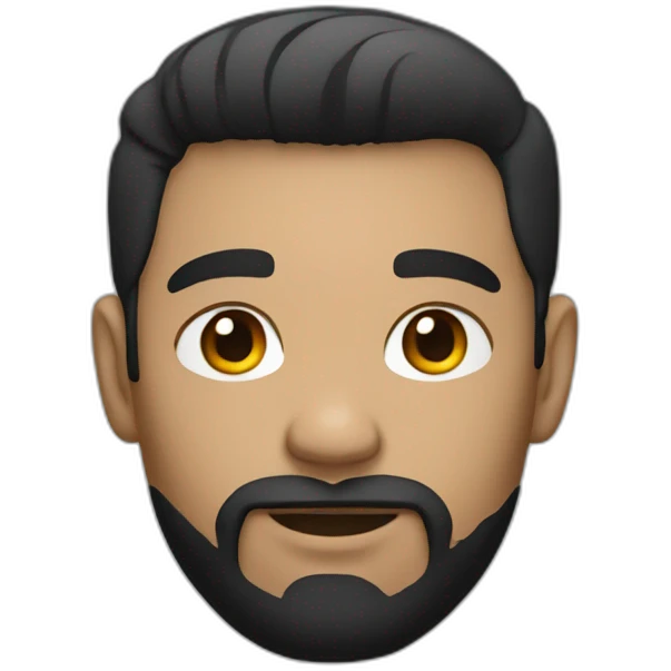 developer with mac laptop in front light skin tone and black hair styled emoji