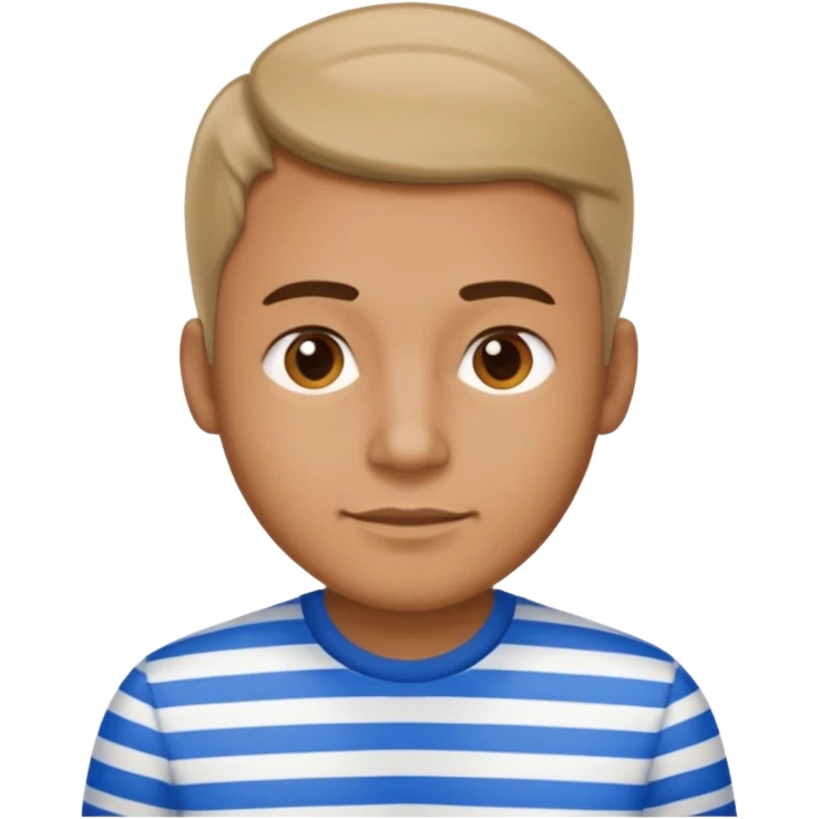 male in stripped shirt emoji