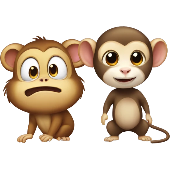 Monkey and hamster emoji