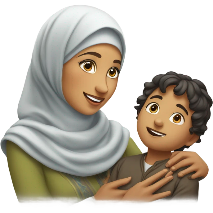 Mom with soon arabic emoji