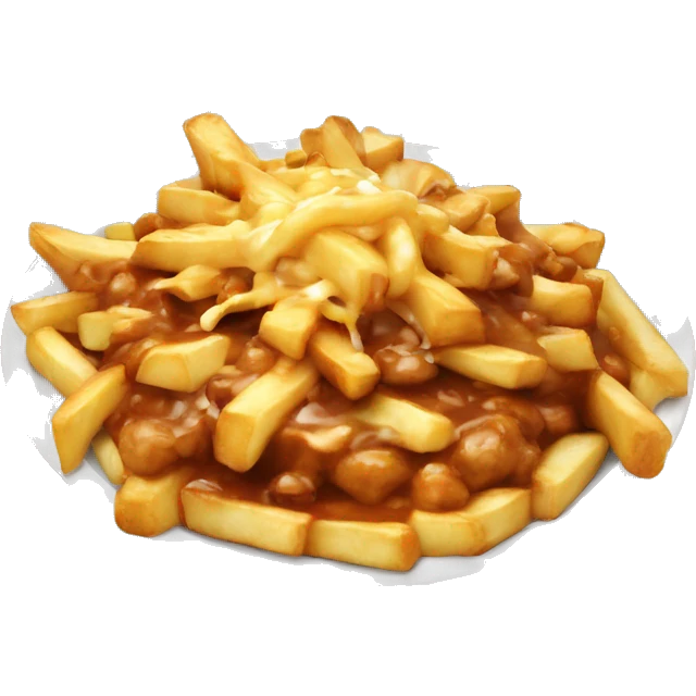 Poutine qui mange une poutine emoji