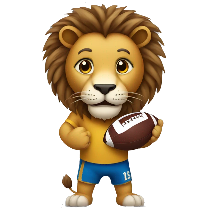 lion holding a football  emoji