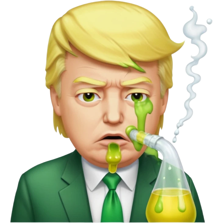 Trumps head vomiting  emoji