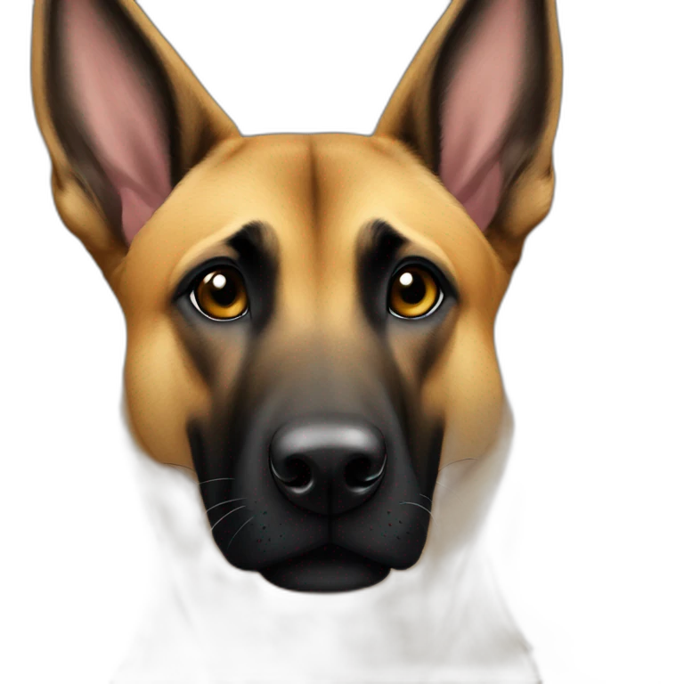 a Malinois says hello emoji
