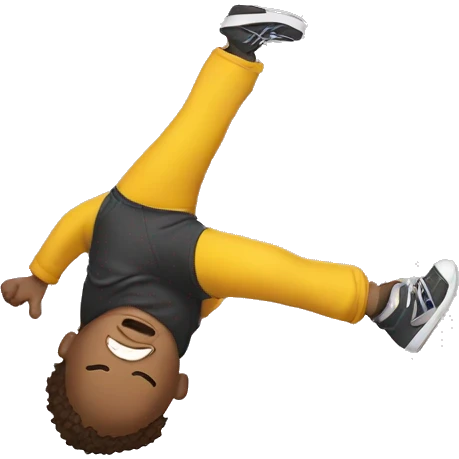 Kid doing backflip emoji