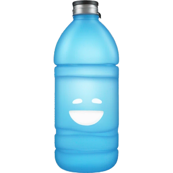 water bottle with word emoji