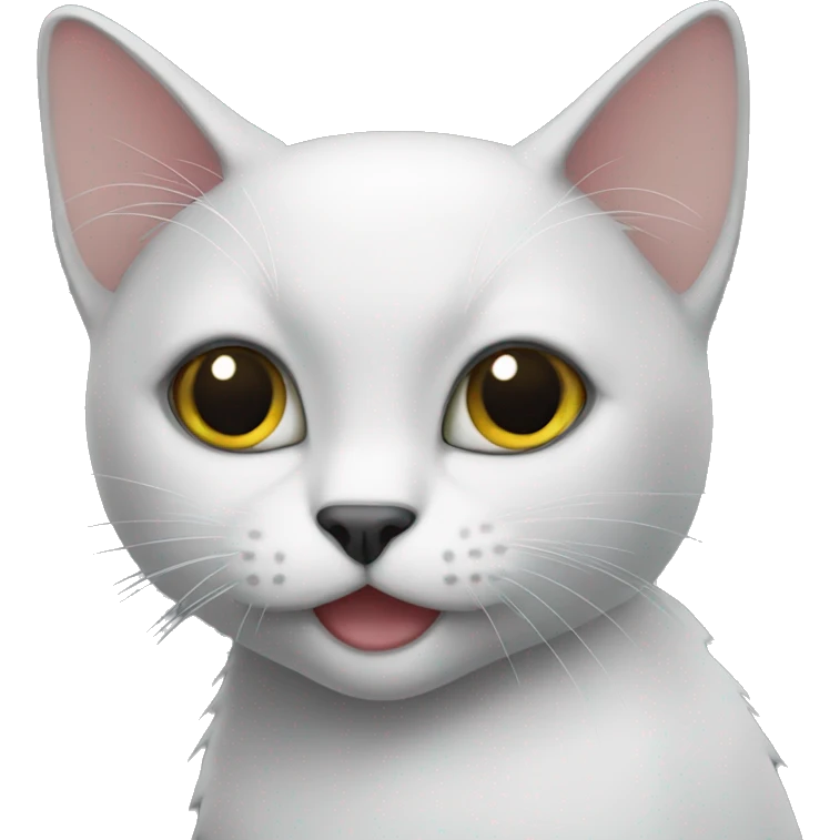 black cat that say hi emoji