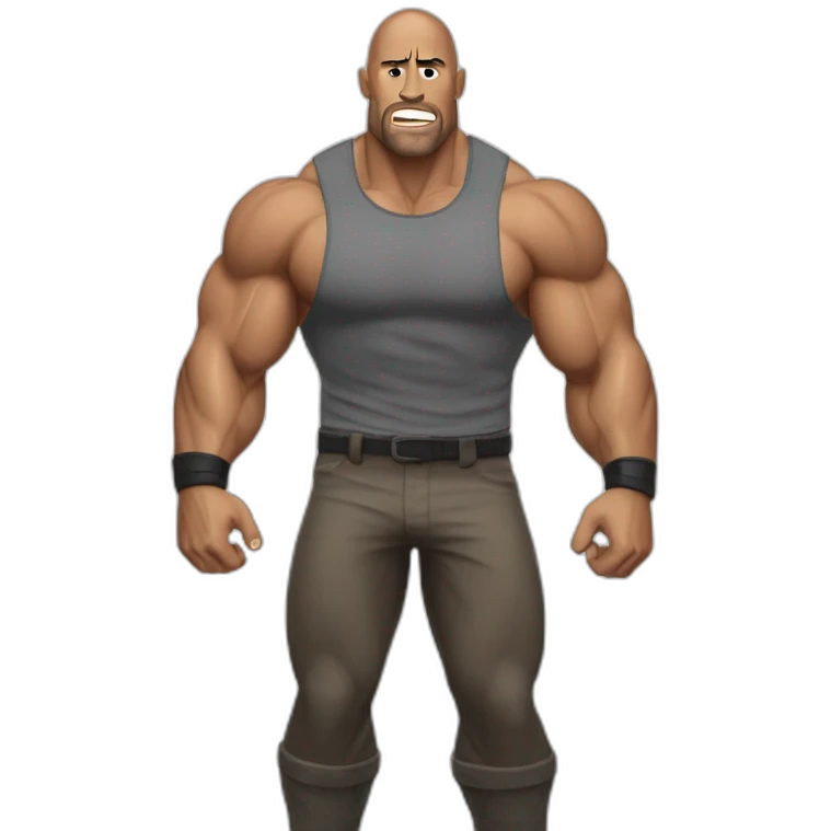 The-rock-muscle emoji