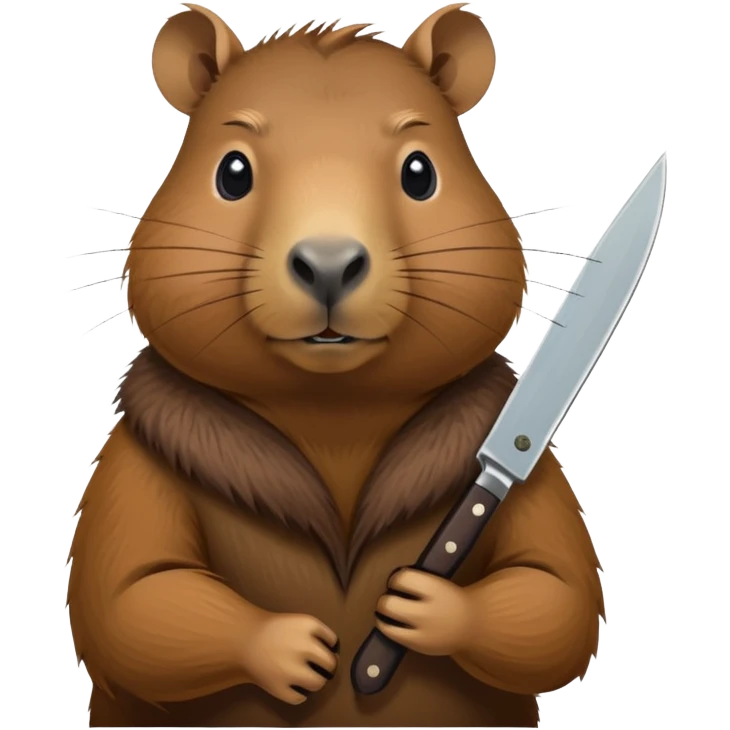 Капибара угрожает ножом  emoji