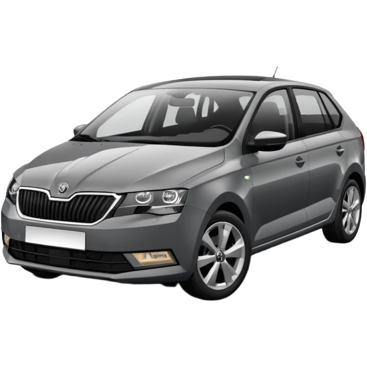 Dark grey Skoda Rapid 2018 spaceback emoji