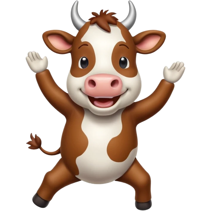 a dancing cow emoji