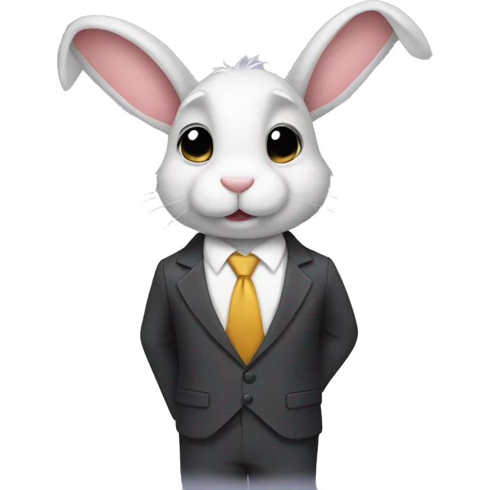 Bunny in a suit emoji