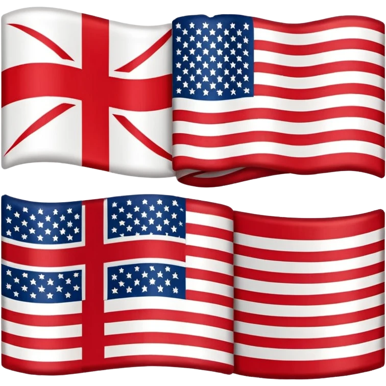 creative mashup of the Georgian national flag and the American flag emoji