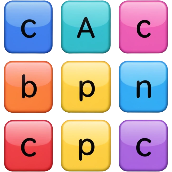 alphabet flashcards emoji