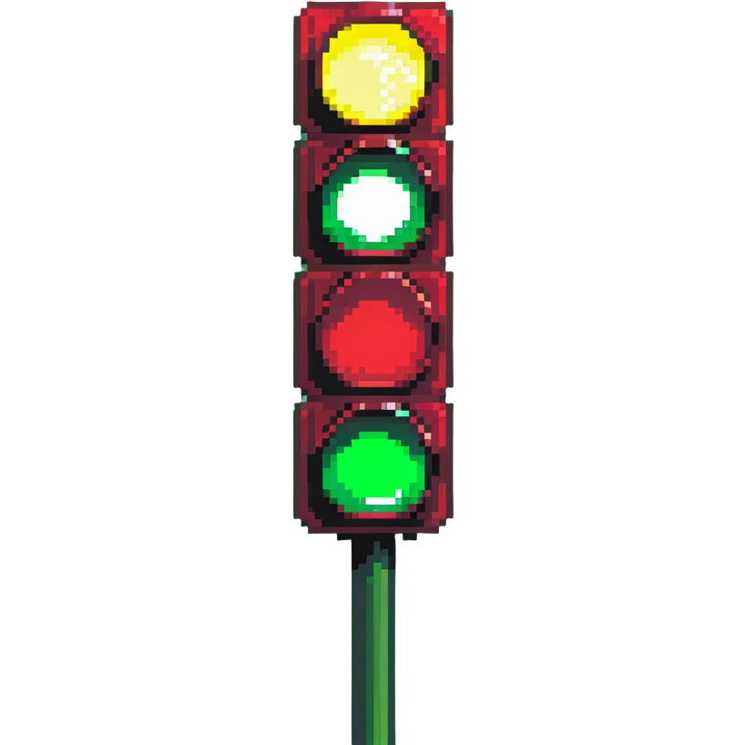 green stoplight traffic signal with bright green light emoji