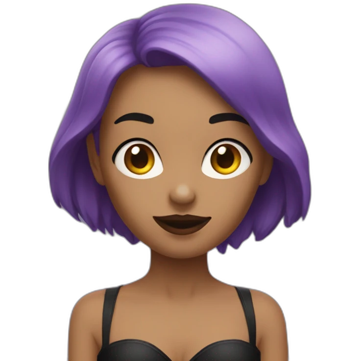 Femme chauve gothique  emoji