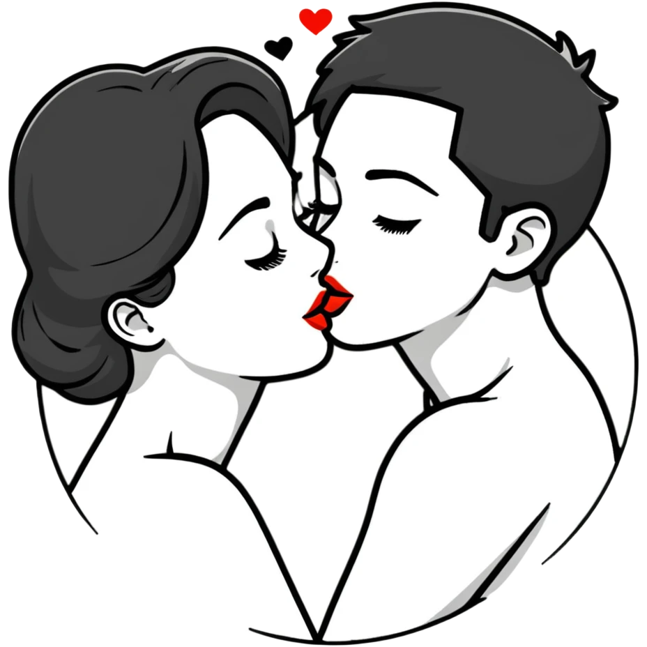 hot romantic kiss emoji