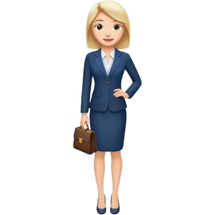 Female business woman standing full body emoji