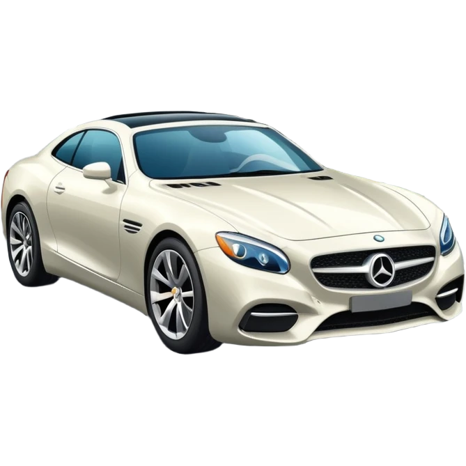 luxury car is driving on a scenic highway with beautiful landscape around emoji