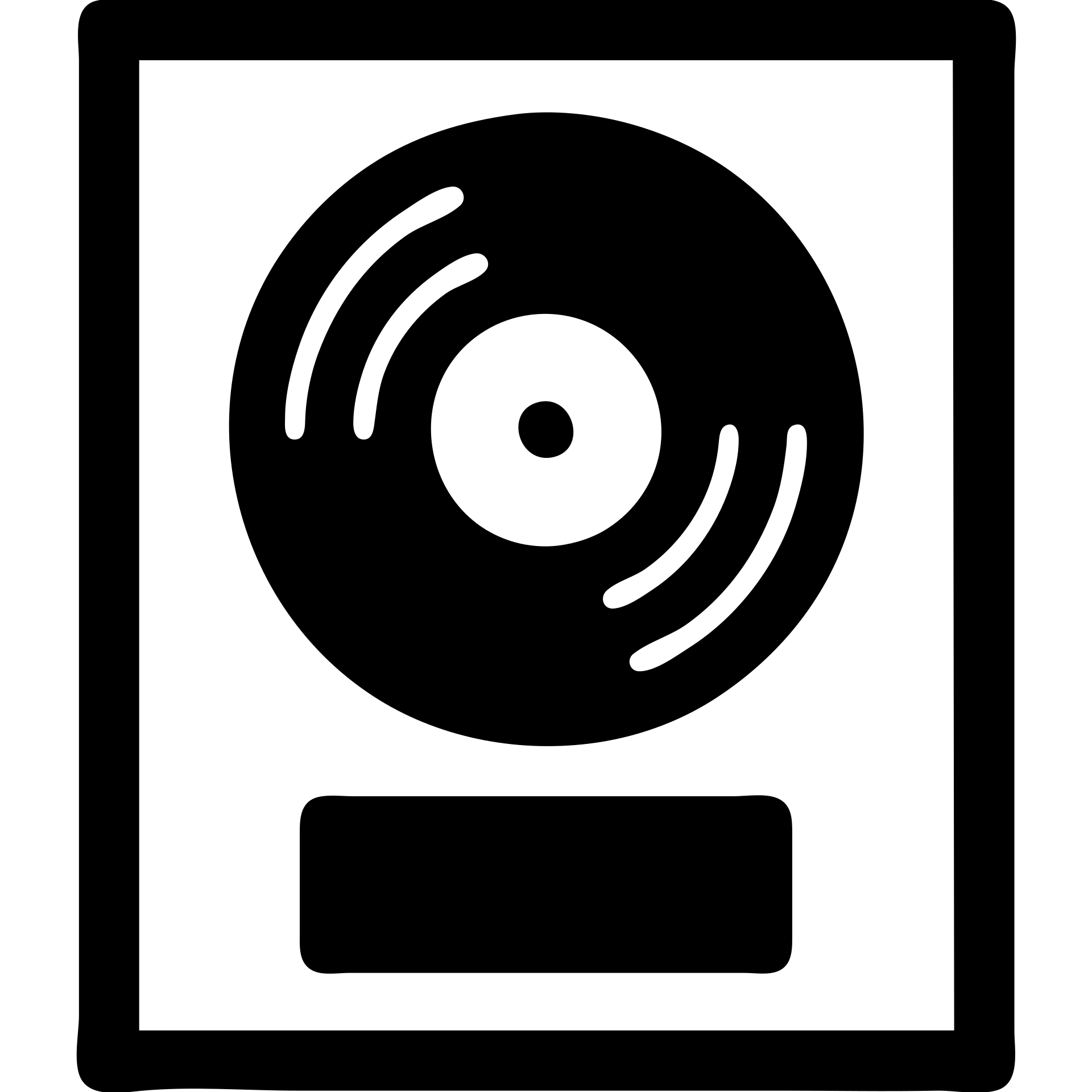 solid icon of a framed platinum record award, simple and bold emoji