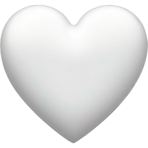 Shiny white heart  emoji