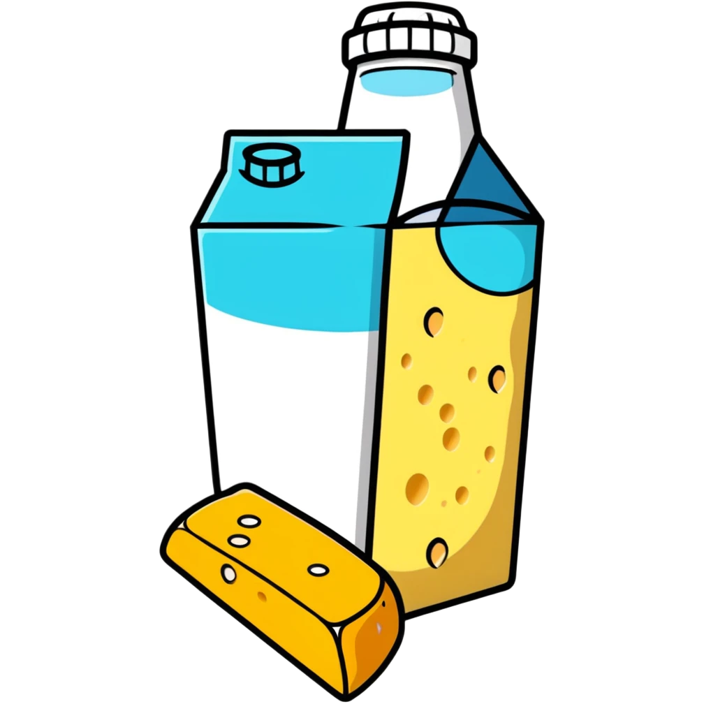 milk and cheese emoji