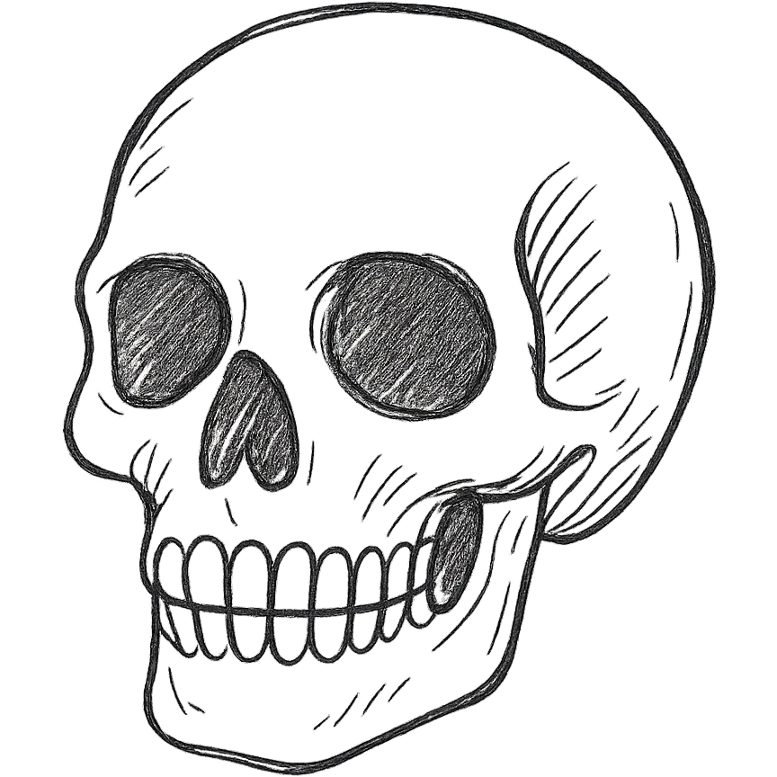 attractive skull emoji