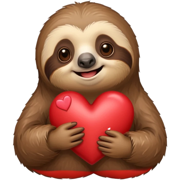Sloth with heart emoji