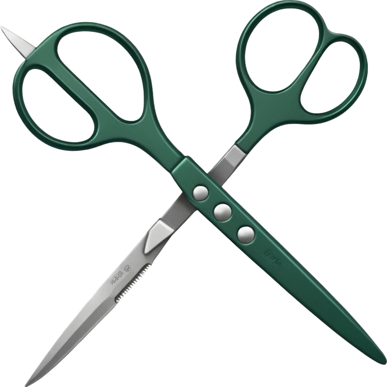 gardening scissors dark green  emoji