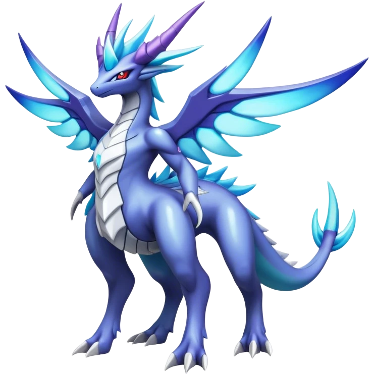  cool edgy shiny colorful godly ethereal Dialga-Suicune-Fakemon full body emoji