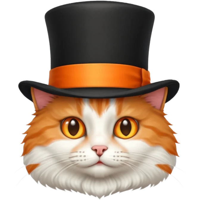cat wearing a tophat emoji
