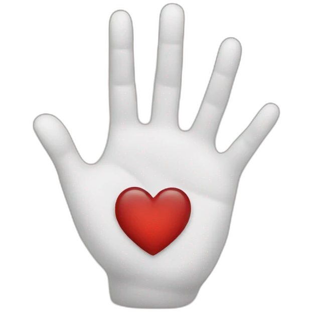 Hand heart emoji