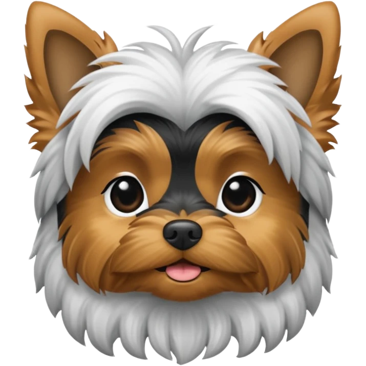 Black and white Yorkie emoji