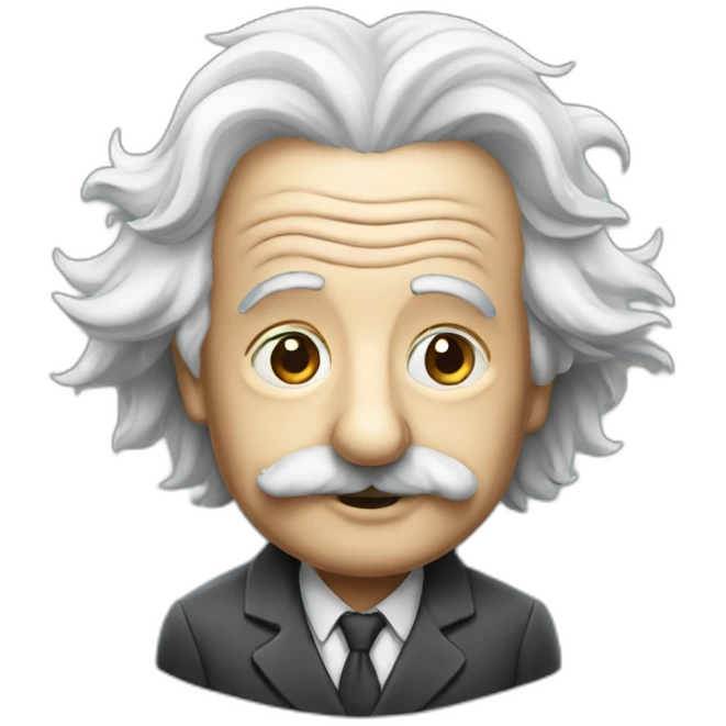 einstein with dolphin body emoji