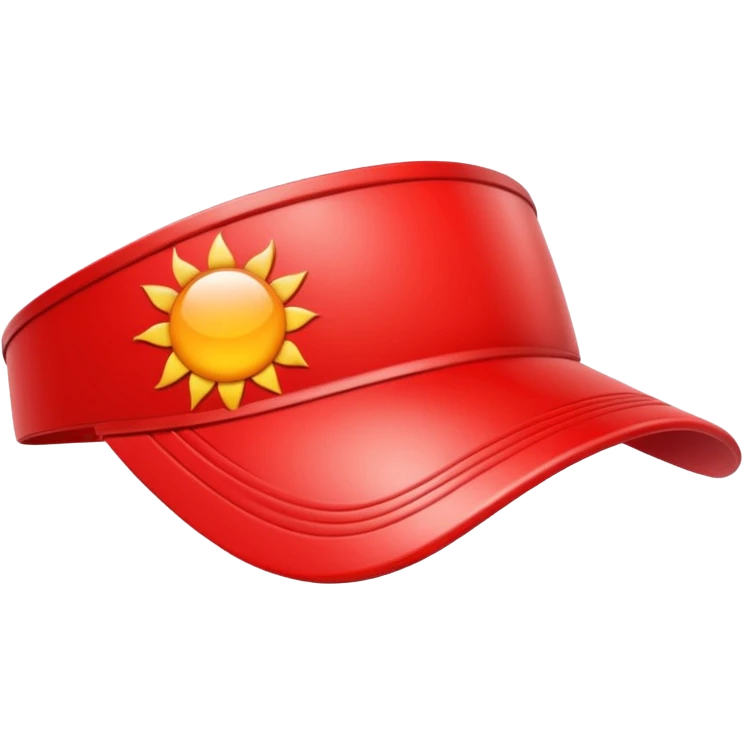 Sun Visor,red emoji