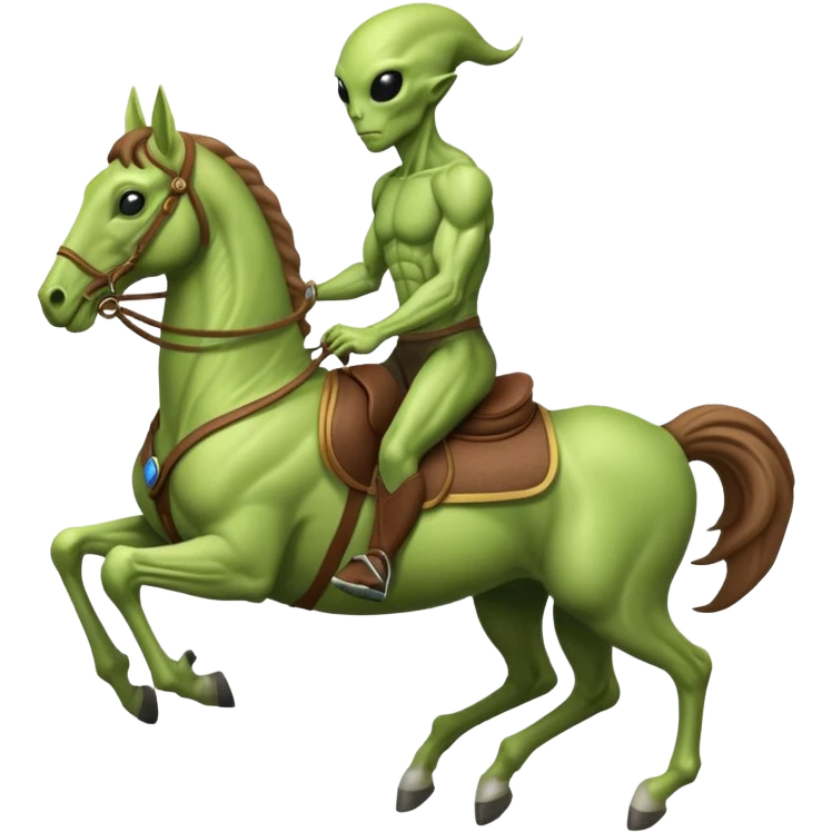 alien riding horse emoji