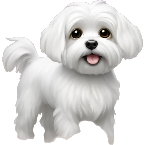 Maltese dog in heaven emoji