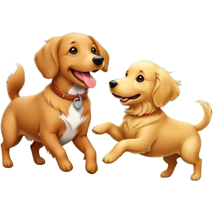 Wiener dog and golden retriever  emoji